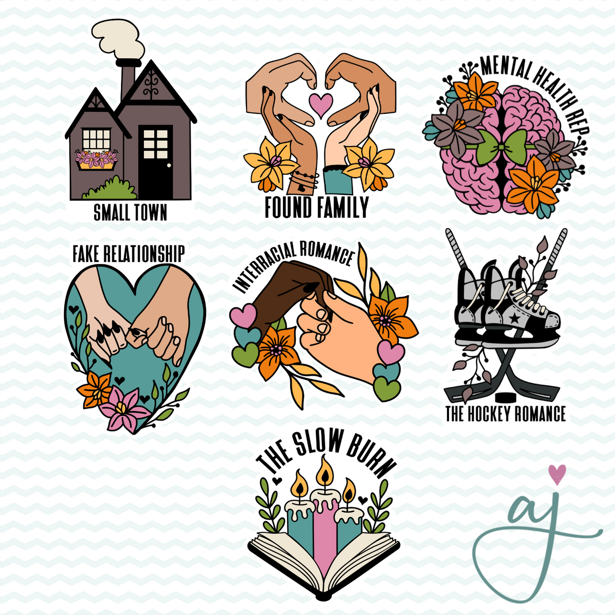 Line Change Trope Sticker Set