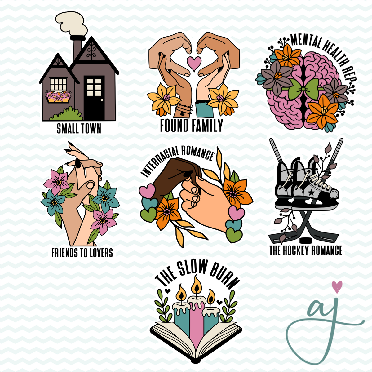 Lighting the Lamp Trope Sticker Set