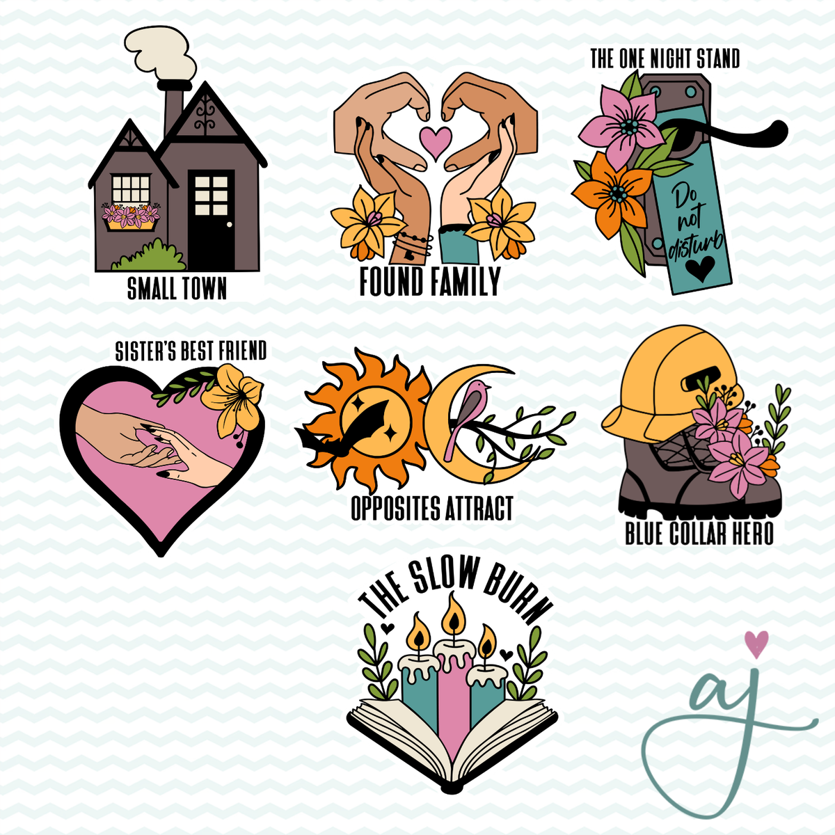 The One Who Changed Me Trope Sticker Set