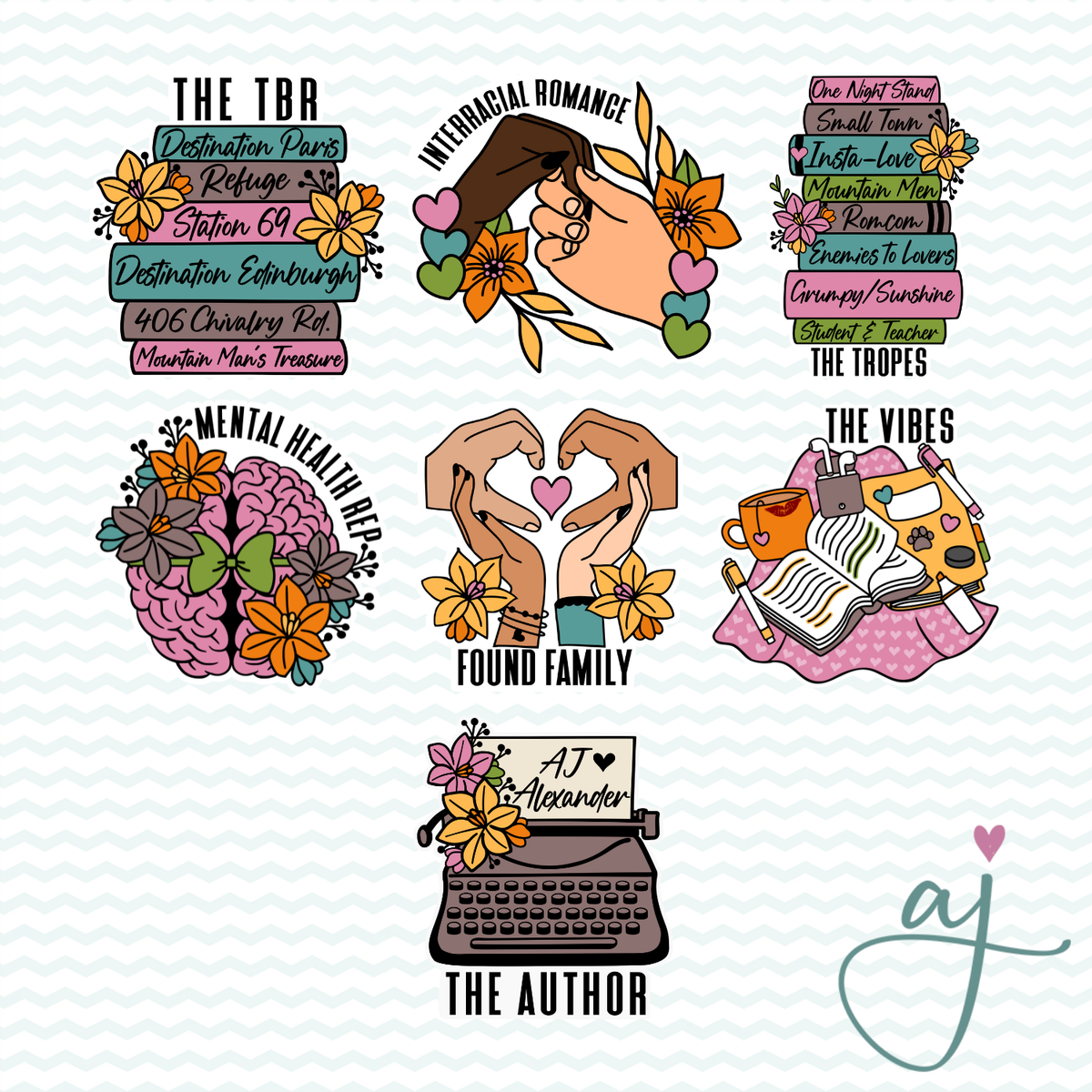 The Author Trope Sticker Set